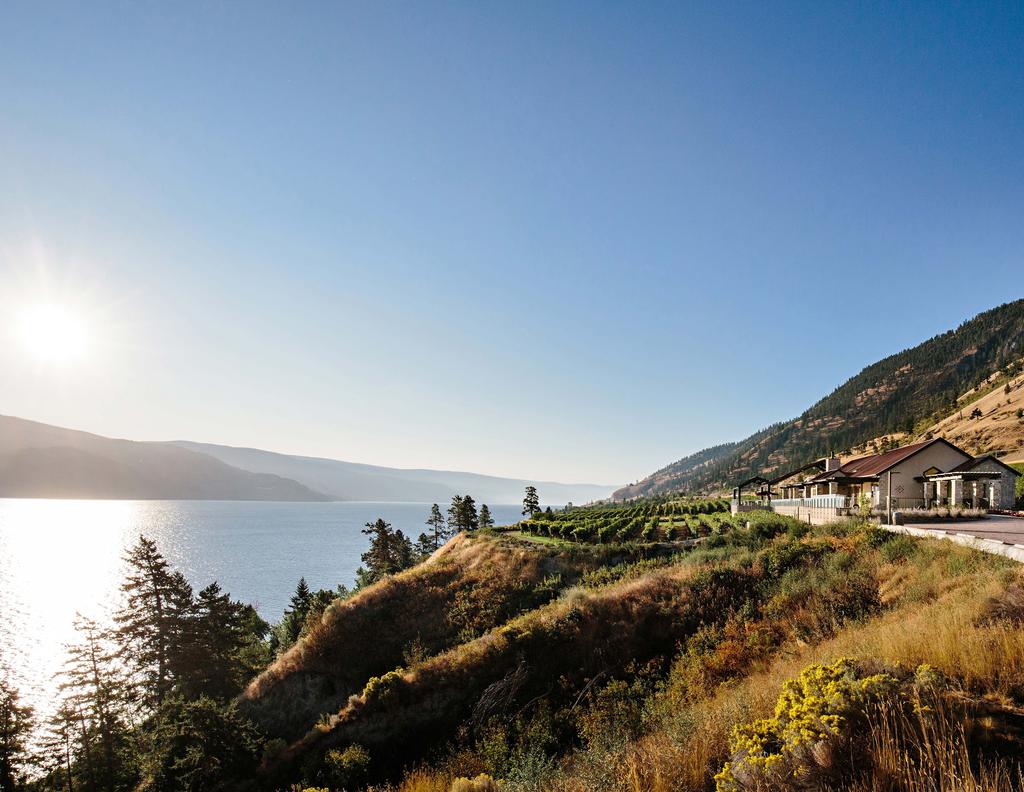 LOCATION AN OASIS Fitzpatrick Family Vineyards is located just We re set a little apart from the other wineries and, as a result, it s a little more south of Peachland at the historic Greata peaceful