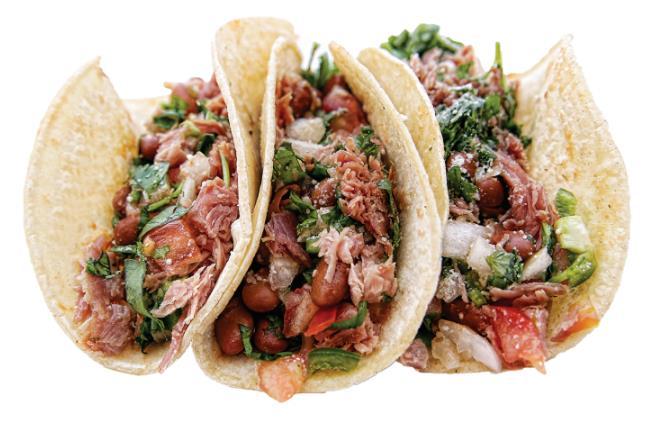 (Location 306) Juicy s now features their famous Texas-sized Turkey Leg Taco made with shredded turkey, placed in three fresh corn tortillas topped with cilantro, pico de gallo and a squeeze of