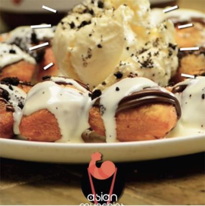 (Location 338) Asian Munchies will be offering Oreos Fried in Tempura Batter, topped with Nutella, melted white chocolate and ice cream.