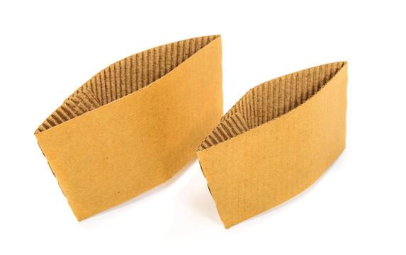 CUPS & ACCESSORIES Sleeves for Cups Paperboard These compostable kraft cup sleeves/clutches are made from unbleached recycled paperboard.