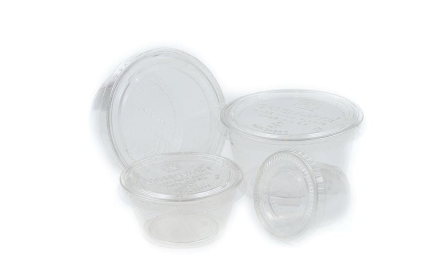 Deli Pots & Lids RPET RPET Deli pots are great solution to enjoy food on the go. They are made from post consumer recycled PET. The clear pots & lids have a smooth finish and are and firm.