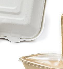 The containers are microwave/oven safe and have good resistance to oil and grease. Our bagasse containers are compostable and perfect replacement for polystyrene containers.