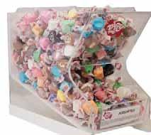 Comes with 2 sets of (100ct) shopper bags FREE 200 lbs of bulk taffy (40 x 5 lbs bags) select your own avors 16 Bin Carousel Bulk Display New Item #P10011