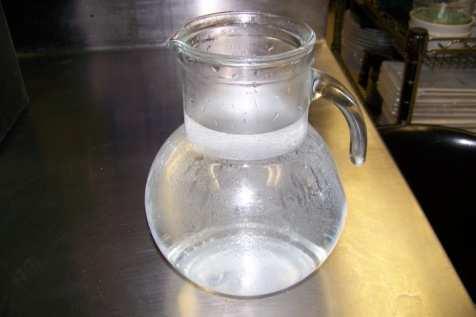 Glass pitcher 2 quart with ice insert &