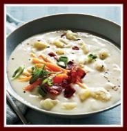 Loaded Baked Potato Soup Fake-Out /Take-Out *Points+ Value: 9 Calories: 325 Fat: 11.1 Carbs: 43.8 Fiber: 3 Protein: 13.