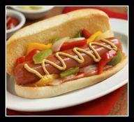 Beef Franks With Peppers and Onions Fake-Out/Take-Out Kid's Choice *Points+ Value: 6 Calories: 221 Fat: 10 Carbs: 29.9 Fiber: 4.9 Protein: 9.