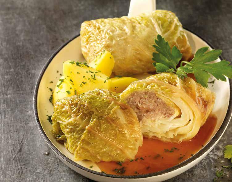 CABBAGE ROULADES GOURMET SAVOY CABBAGE ROULADE, "Master" Hearty roulade of fine savoy cabbage with a