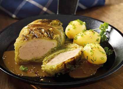 CABBAGE ROULADES CLASSIC CABBAGE ROULADE, Finely white cabbage roulade with tender, mildly