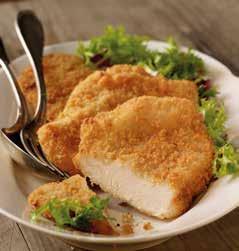 1500 x 4 g CRUNCHY CHICKEN BREAST FILLET, Tender chicken breast fillet with fine spices, coated in a