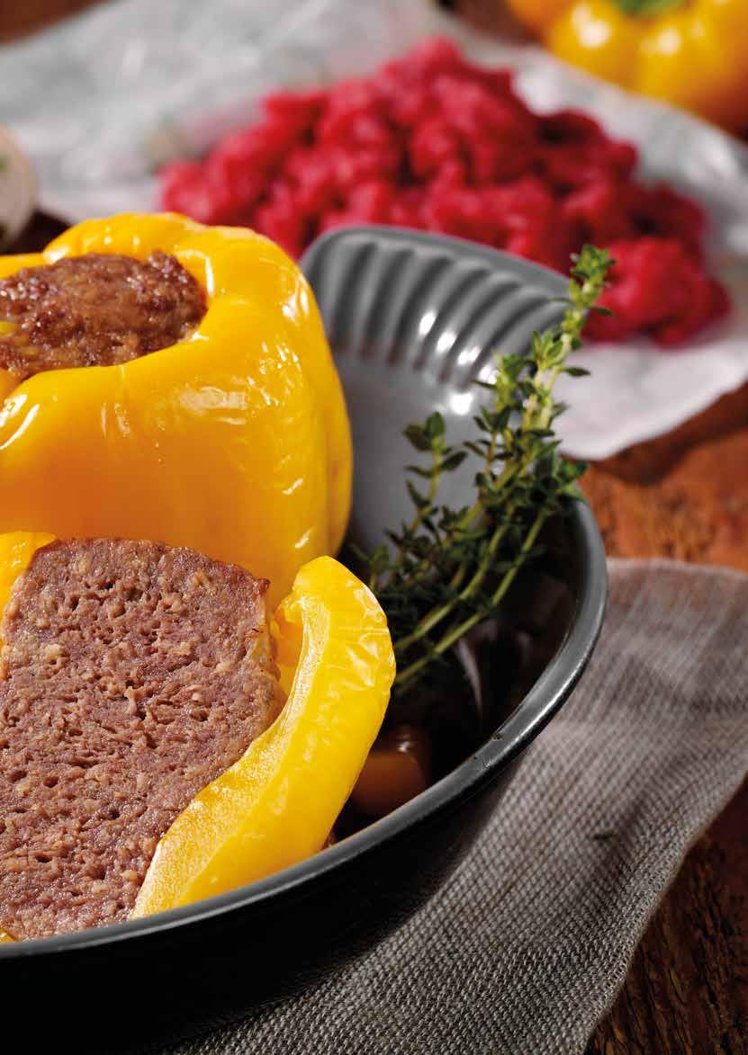 SERVING SUGGESTION Stuffed yellow pepper with peach