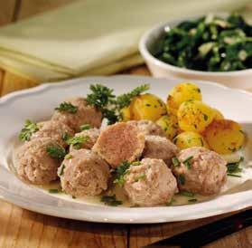 MEATBALLS FOR SOUPS, pure pork Pork meat, finely seasoned and formed to little soup