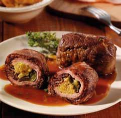 BEEF ROULADES CLASSIC SOUS VIDE BEEF ROULADE "home-made style", cooked SOUS VIDE & Classic beef roulade specialty, and gently