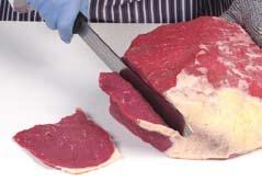 Quality Standard beef - Steaks and Daubes Ranch steaks EBLEX Code: Topside B009 Centre Cut Steaks EBLEX Code: Thick Flank B005 Description: The loosely attached muscle (gracilis) is removed and the