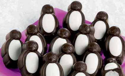 00 6006 - Mint Penguins Dark chocolate penguins filled with