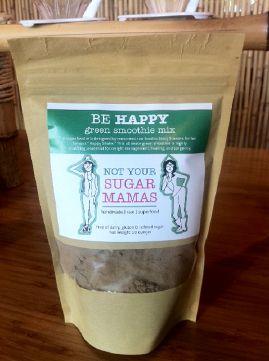 ingredients: raw cacao, maca, and spirulina.
