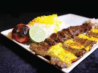 ¾]¼]» om ¼~h Special Barg and Chicken Combination of skewered marinated tenderloin of lamp