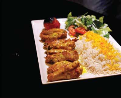 50 H¼hTwH»kM JIL ¾]¼] Boneless Chicken Kebab Charbroiled marinated juicy breast of chicken with bones