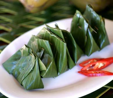 tum Ayam Steamed Chicken in Banana Leaf These little packets of spiced meat steamed in banana leaves are one of Balinese cuisine s real treats.