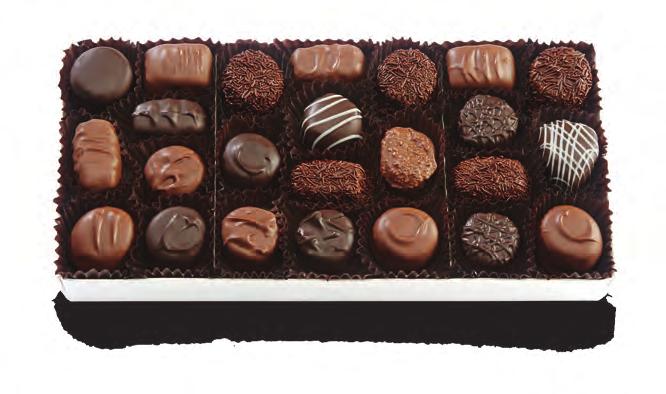 A selection of dark delights featuring Bordeaux, Dark Almond, Dark Buttercream and more, each coated by a waterfall of our signature dark chocolate. 1 lb #330 Discount price $16.30 Retail price $20.