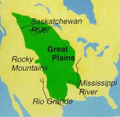 1.2 Cultures of North America.notebook Great Plains Where is the Great Plains? *The Great Plains is a vast region stretching between the Mississippi River and the Rocky Mountains.