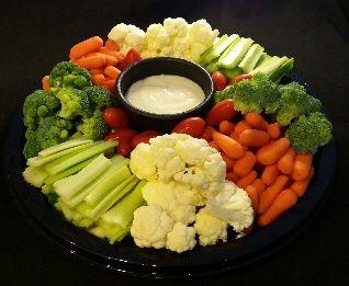10-12 Vegetable Tray Per Tray Approx. Servings Price Served with your choose of dressing * Blue Cheese * Ranch $72.00 Approx.