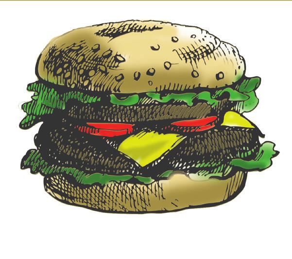 BURGERS *RITROVO BURGER Half pound of ground ground chuck burger fire-grilled to your liking served with lettuce, tomato and onion. 12 Add cheese,sautéed mushrooms, sauteed onions or bacon.