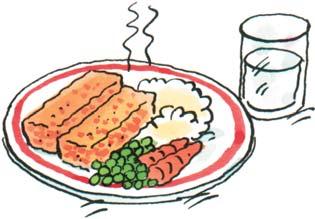 Small pot of yoghurt/fromage frais/fruit. Cup of water or diluted fruit juice. MAIN MEAL Pasta dishes e.
