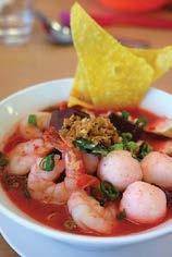 Yen Ta Fo "Pink Noodle Soup with Seafood" (เย นตาโฟทะเล) $15.90 35.
