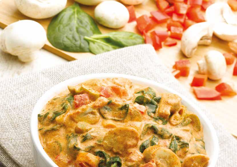 Mushroom and Spinach Curry
