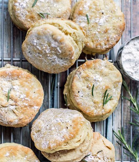 RECIPES Rosemary Biscuits YIELD: Makes 12 biscuits INGREDIENTS 2 cups all-purpose flour 1 cup Pacific Foods Organic Oat Original Non-Dairy Beverage 1 tbsp lemon juice 1 tbsp baking powder ½ tsp
