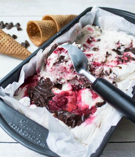 RECIPES Raspberry Fudge Swirl Coconut Ice Cream YIELD: Makes 6 servings INGREDIENTS 2 (14 oz.