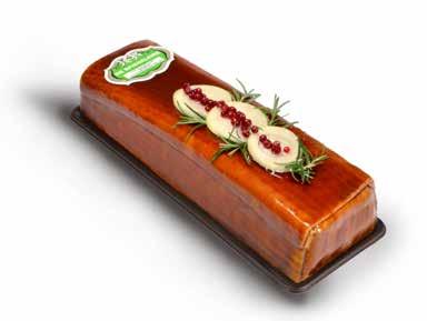 VENISON PÂTÉ 125 520 I COARSE The venison pâté is a coarse game pâté made from marinated deer meet and liver. Refined red wine adds the finishing touch for a well-balanced taste.