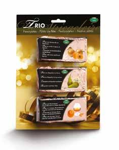 Our Trio of Festive Pâtés is made up of three 100g wedges of our Christmas flavours:.