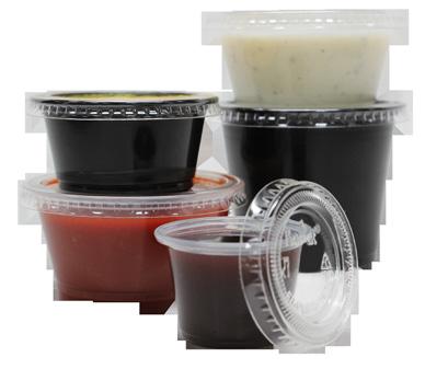 key features Paper and plastic available Plastic cups offer a choice of clear or black Innovative 1 oz squat