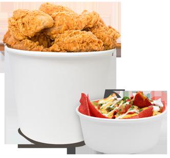 Karat food buckets with lids and short buckets are the perfect solution for serving