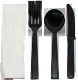 UTENSILS PS Cutlery Kit - Heavy Weight PS Utensils - Extra Heavy Weight Kit Includes: 1 x Knife, 1 x Fork, 1 x Soup Spoon, 1 x 1-Ply Napkin, Individually Poly