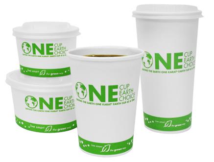 One Earth Stock Print Eco-Friendly Paper Hot Cups One Earth Stock Print do not microwave Cert # 10528492 RIM DIA.
