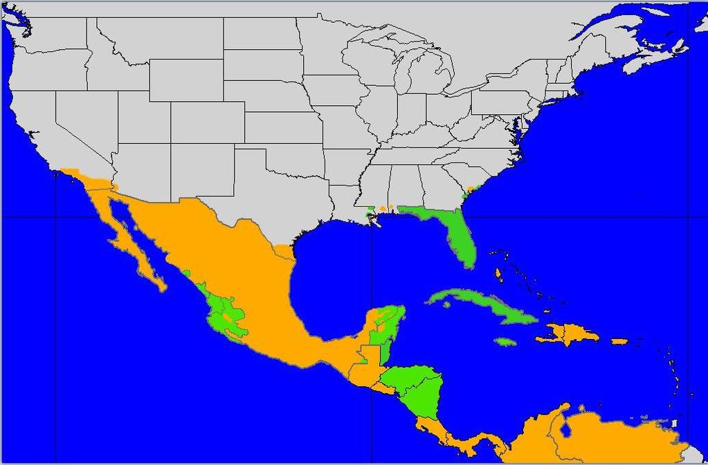 Where are the psyllid and the disease found in the US and neighboring countries?