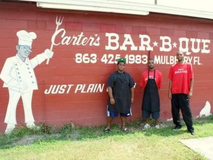 Carter s Barbecue is a pretty visible but unassuming drive through place on Florida Highway 60 in Mulberry (South of Lakeland) Florida.