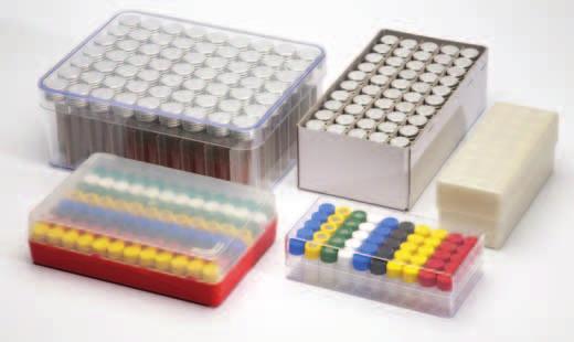 50ml / 1 ml / 2 ml 9001-1PP Storageboxes from Polypropylene for 96 vials 3 ml 1 Storagebox for 96 pieces