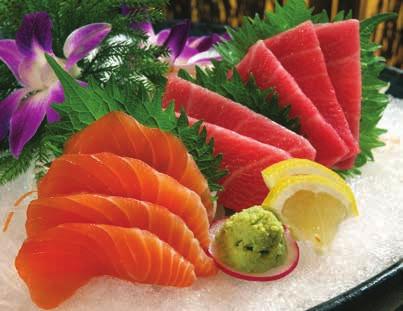 yellowtail sashimi with marinated