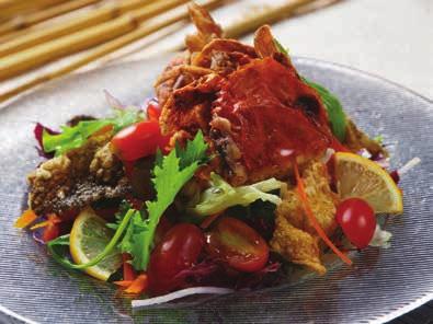 soft shell crab salad with wafu dressing RM30 TORO