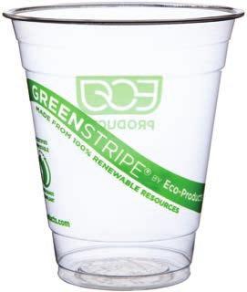 NO FOAM? NO PROBLEM. GreenStripe Cold Cups Showcase your commitment to green with the original Renewable & Compostable GreenStripe Cold Cups.