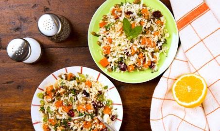 SWEET POTATO & CAULIFLOWER TABBOULEH Preheat the oven to 00 F. Line a large rimmed baking sheet with aluminum foil.
