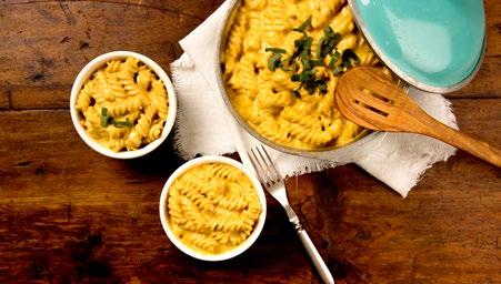 SWEET POTATO & SAGE MAC N CHEESE / pounds ( medium) sweet potatoes, peeled and into / -inch pieces pound whole-wheat or gluten-free pasta Bring a small pot of water to a boil.