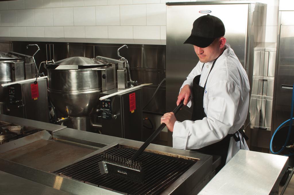 through a dishwasher. Sparta equipment care brushes help ensure removal of food particles from your equipment.