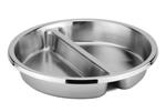 stainless steel EU1935/2004 food safe standard 8335001 round food - 360mm dia, 6.1lt 8335002 divided round food - 360mm dia, 5.