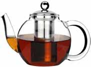 18/8 STAINLESS STEEL INFUSER capacity: 600ml 0180 100 GLASS TEAPOT 18/8 STAINLESS STEEL