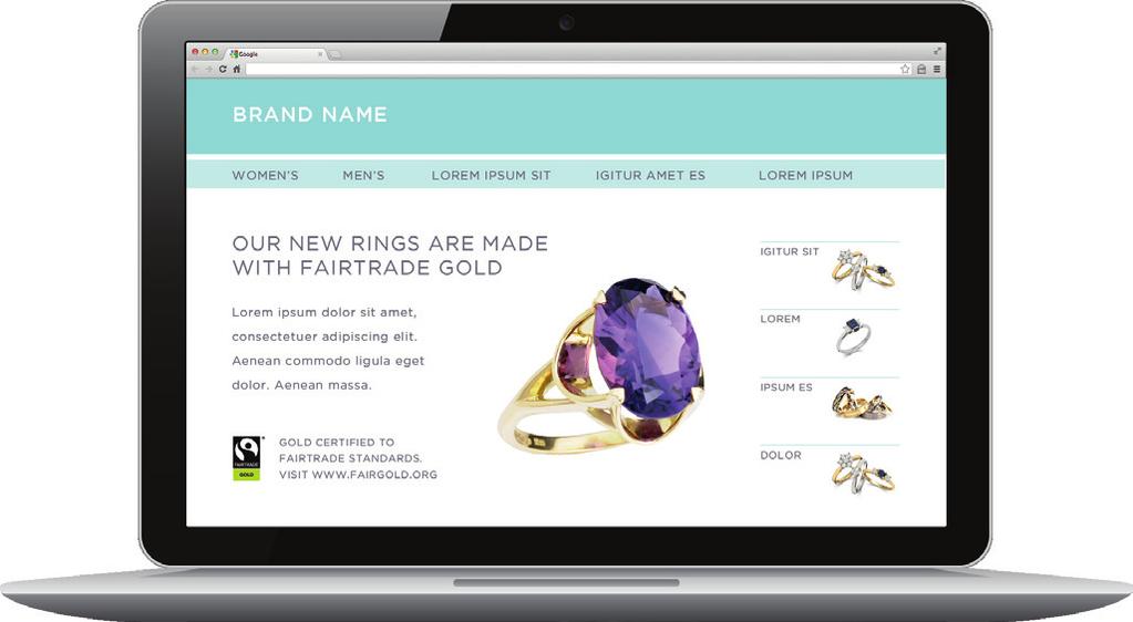17 Licensees WebSITES Licensees websites The FAIRTRADE Gold Mark may be added to a licensee s website providing the Mark is not positioned within the top header or permanent header bar of the webpage.