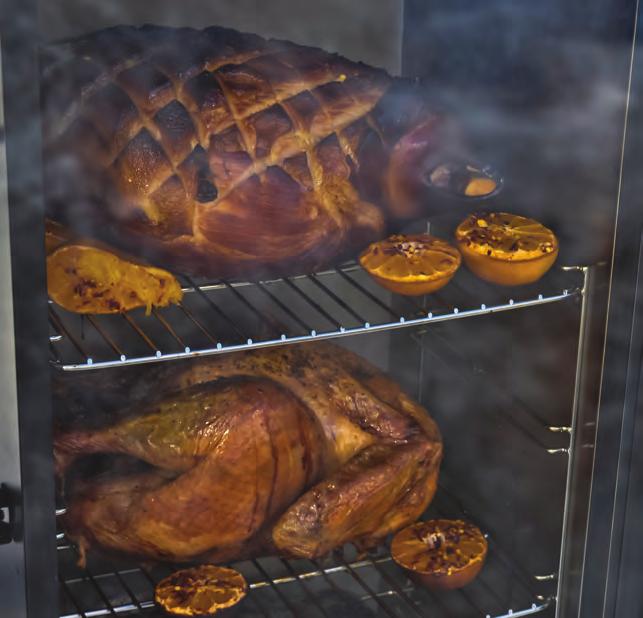 Oink n Gobble, QVC-style! Oink n Gobble For Oink n Gobble use the Dadgum Good Smoked Turkey recipe on page 69 and the Sweet n Spicy Smoked Ham recipe on page 70. 1.